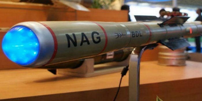 Nag missile on pak border