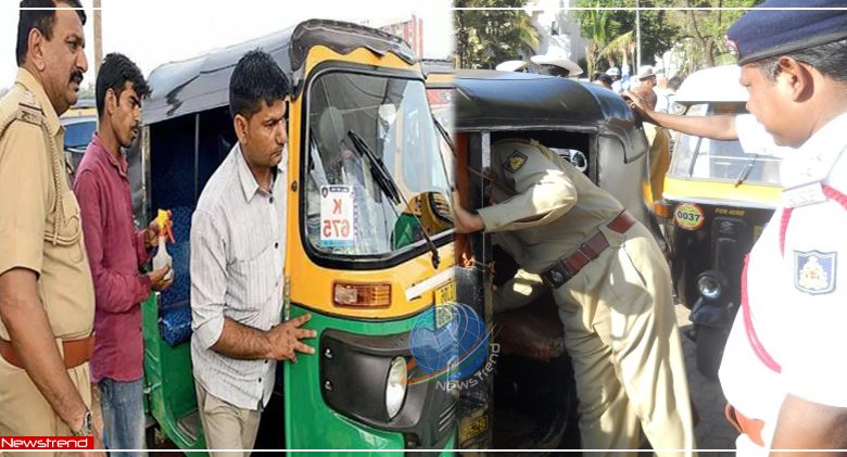 the auto driver had gone for defecation for not passing the police fined 2 thousand