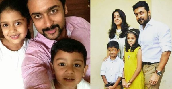 suriya and jyotika with son and daughter